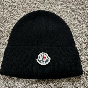 Moncler Classic Black Knit Hat